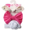 Baby Headbands Girls Rabbit Ear Headband Bow Knot Turban Infant Elastic Hairbands Floral Dot Headwear Kids Hair Accessories 3pcs/set A5834