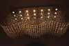 現代的な長方形のクリスタルシャンデリア照明雨ドロップフラッシュ天井照明器具ダイニングルームロビーキッチンアイランド