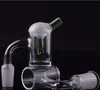 DHL Factory price 5mm Thick Clear Bottom 10mm Quartz Banger 14mm 18mm Nail with colored glass UFO carb cap For Bongs Dab Rigs