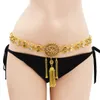 Set di lega d'oro di magazzino US con diamante a pendente catena di bikini catena della catena della catena della catena dell'accessori femminile per donne