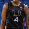 Personalizado furacões Basketball Jersey NCAA Chris Lykes Dejan Vasiljevic Kameron McGusty Isaías Wong Beverly Rick Barry John Salmons