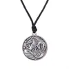 Ожерелье с подвеской в виде морского конька, антикварное серебро, морские украшения, мужской ирландский амулет, символы, ожерелье242k
