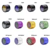 Yeni Yıldırım Tarzı Bitki Öğütücü 4 Katmanlar 63mm Çapı Alüminyum Alaşım Tütün Öğütücüleri Açık Üst Pencereli Renkli Aşk Muller Sigara Aksesuarları