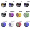 New Lightning Style Herb Grinder 4 strati Smerigliatrici per tabacco in lega di alluminio da 63 mm di diametro con finestra superiore trasparente Crush Mulle colorato6569554