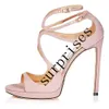 Designer sandaler så kate stylesheels 10cm 12cm lans svart rosa vit silver läder punkt storlek 35-42