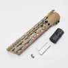 Ücretsiz Float M-Lok Handguard Picatinny Ray Avcılık Için Taktik Kapsam Montaj Sistemi 10 '' inç Uzunluğu Siyah / Kırmızı / Tan