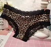 Sexy Leopard Print Lace Thong Knickers Briefs Fashion Women Underwear Lace Panty Comfy Ice Silk Shortie Lingerie Size M L