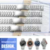 20mm 22mm Leer voor Omega 300 voor Planeet Oceaan Zee Waterdicht Horloge Band Band Horlogeband Armband Man zilver Master