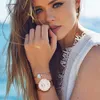 Dom Women kwarcowe zegarki marki Top marka luksusowe zegarki modne wodoodporne zegarek na nadgarstek sukienka skórzana relojes G-36GL-7M1221M