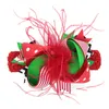 Enfants Christmas Bow Feather Head Bande Coiffure Dual User Festival Featmade Barrettes Festival Baby Girls Coiffe HHA653