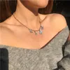 Collier pendentif lettre en diamant européen et américain pour femmes, ras du cou, chaîne de clavicule, bijoux pour femmes, vente en gros, nouvelle collection 2020