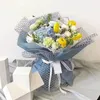 5 yards 50 cm bouquet de fleurs autres arts et métiers rouleau de papier d'emballage bricolage fleur artificielle décoration emballage crêpe maille matériau fait à la main dentelle jacquard