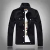 メンズストリートウェアデニムジャケット韓国のファッションメンズヒップホップリッピングジーンズジャケットコートメンズブラックブラックホワイトレッドピンクXXXL