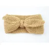Rabbit Bow Ear Knit baby girl headbands 2019 Warmer Knitting Headband Kids Autumn Winter Turban Girls Crochet Hair Accessories