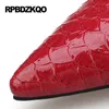 Pumps Green Dress Shoes Women Size 4 34 2017 Ankle Strap T High Heels Bar Thin Plus Red Small Pointed Toe Snakeskin 12 44 33