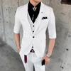 Green Suits Mens Slim Fit Pink Tuxedo 2022 Red Terno Smoking Men's Elegant White Wedding Dinner Dress 3 Pcs