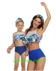 genitore-figlio costume da bagno costume da bagno bikini diviso bambini donne ragazze bambini sexy yakuda flessibile elegante set di costumi bikini con stampa leopardata