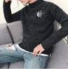 Fashion- Sweater Mens Black Cat And Fish Printed Men Women Lovers Winter Sweater shirt