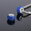 DIY Pandora Charms Disco Crystal Loose Beads for Bracelets European Women Jewelry Accessories Black Red Blue 9 Colors