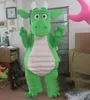 2019 Gorąca Sprzedaż Zielony Dinozaur Maskotki Kostium Fancy Party Dress Halloween Karnawał Kostiumy Rozmiar dla dorosłych