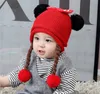 5colors baby söt båge vinter hatt huvudband peruk sticka barn ull hattar knited gratis skepp 5