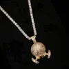 New Hip hop Jewelry Antigas Mask Pendant Necklace Gold Color Bling Cubic Zircon Men Necklace with tennis chain For Gift238v