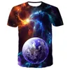 Zomer Stijl T-shirt 3D Print Star Galaxy Universe Ruimte Afdrukken Kleding voor Mannen Korte Mouwen Top Tees T-shirt s-6XL