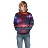 New Star Space Galaxy Hoodies Hooded Boy Girl Girl Hat 3D Sweetshirts Imprimir nebulosa colorida Crianças Pullovers de moda Tops9410915