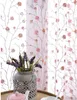 シアーカーテンウィンドウスクリーン小さなバラの結婚式の部屋ピンクの紫色の刺繍カーテンハイグレードの生地スクリーン