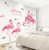 Flamingo rosa Ins fresco adesivos de parede infantil sala de estar decoração de fundo de sala pode ser removido adesivos de parede