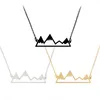 Designer de collier de montagne Minimaliste Top Pendentif Montagne Enneigée Randonnée En Plein Air Voyage Bijoux Escalade Cadeaux 3 Couleurs Chaînes Colliers