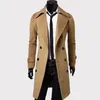 Men039S Trench Coats Coat Men Classic Double Breasted Masculino Clothing Long Thick Jackets British Style Overcoat 4XL6432645