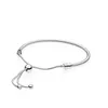 NEW Fashion 925 Sterling Silver Hand Chain Bracelets Original Box for Pandora Moments Snake Chain Slider Bracelet Women Gift Jewelry