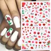 Adesivos de unhas de butterfly deslizantes em 3d Flores coloridas adesivas de rosa vermelha Decalques de manicure pregos folhas de tatuagem de tatuagem NP0035659738