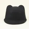 7 색 새 패션 가을과 겨울 Women 's Woolencap Hat 캐시미어 오리 혀 모자 귀여운 고양이 귀 승마 어부 모자