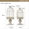 Vintage Birdcage Veller Titular Retro Golden Covenced Acabamento Decorativo Gaiolas para Festa de Casamento em Casa Branca Branca