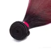 1b / bordeaux Capelli lisci vergini Tessitura Ombre capelli umani 3/4 fasci Capelli lisci peruviani 1B 99J / Fasci bicolore