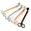 6 Colors Candle Wick Trimmer Stainless Steel Oil Lamp Trim Scissor Durable Cutter Snuffer Tool Hook Clipper LX1729