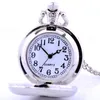 포켓 시계 빈티지 로마 숫자 석영 시계 시계 시계 골동품 보석 펜던트 목걸이 선물 아버지