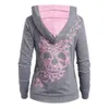 Hoodies Sweatshirt Womens Mode Fjärilar Skull Print Hoodie Pocket Höstkläder T191128