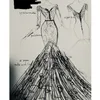 Illusion lange Ärmel Meerjungfrau Brautkleider mit V-Ausschnitt Spitzenapplikationen Maßgeschneidertes Brautkleid auf der Rückseite bedeckte Knöpfe vestido de novia