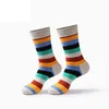 2pcs chaussettes drôles de haute qualité Rétro Style Stripe Stripe Sock male039 Fashion Personalité de coton Soft Breathable Man SO2894467