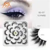 10pairs 5D Nerz Wimpern Falsche Wimpern Verlängerung Wimpern Dicke Natürliche Lange Handgemachte Gefälschte Wimpern Make-Up-Tools