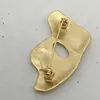 18 Karat vergoldet Metall Halbgesichtsmaske Brosche Hip Hop Style Gesicht Brosche Anzug Revers Pin Für Geschenk Party Hohe Qualität Schmuck