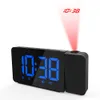 Autres horloges Accessoires Digital Radio ALARME ALARME PROJECTION SNOOZE TIMER LED Affichage de la table de câble de charge USB Mur FM Clock1