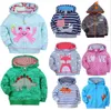 Barnkläder Coats Animal Print Hoodie Fashion OuterWear Casual Sweatshirts Långärmad tröja Tecknade Pulloves Jumper Jacket Tops B4332