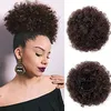 Afro Puff Drawstring Ponytail Afro Buns for Black Women Short black Brown Bun Puff Drawstring Ponytail Clip in on Hair Extensions 120g