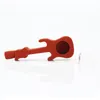Silicone Smoking Pipes Guitar Styles Oil Burner Dab Pipes Tobacco with Glass Bowl Multicolor Silicon Pipe VT0014