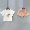 Flickor kläder set 2019 sommar bomullsväst twopiece ärmlösa barn sätter casual mode flickor kläder dräkt kjol5611767