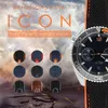 Nylon Watchband Rubber Leather Watchstrap لـ Omega Planet Ocean 215 600m Man Strap Black Orange Gray 22mm 20mm مع Tools249V